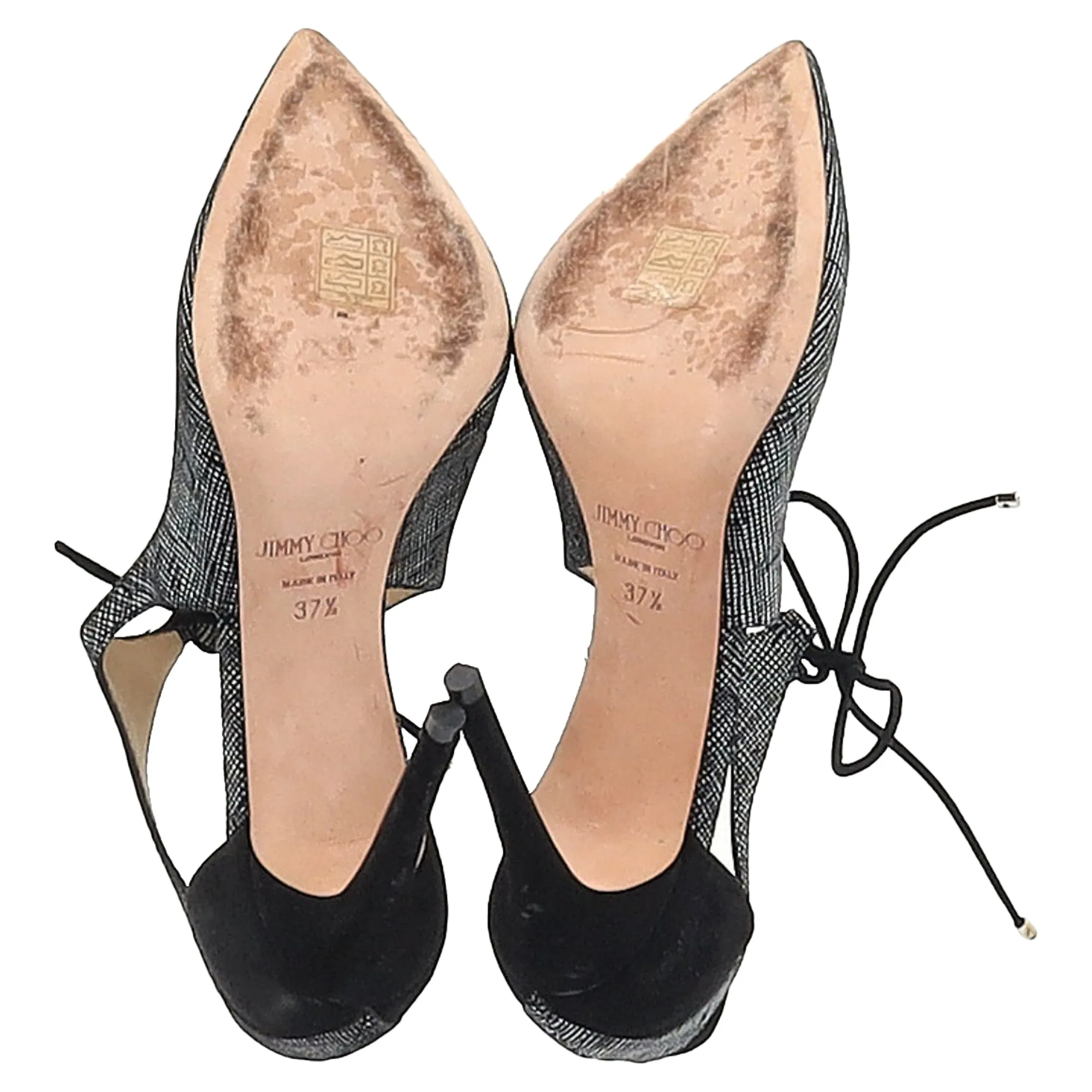 Jimmy Choo Vanessa Textured Pumps in Black Suede