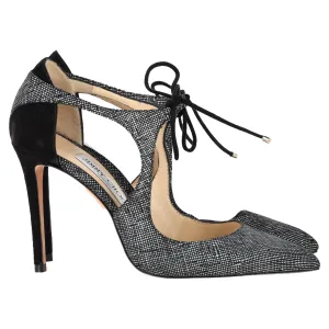 Jimmy Choo Vanessa Textured Pumps in Black Suede