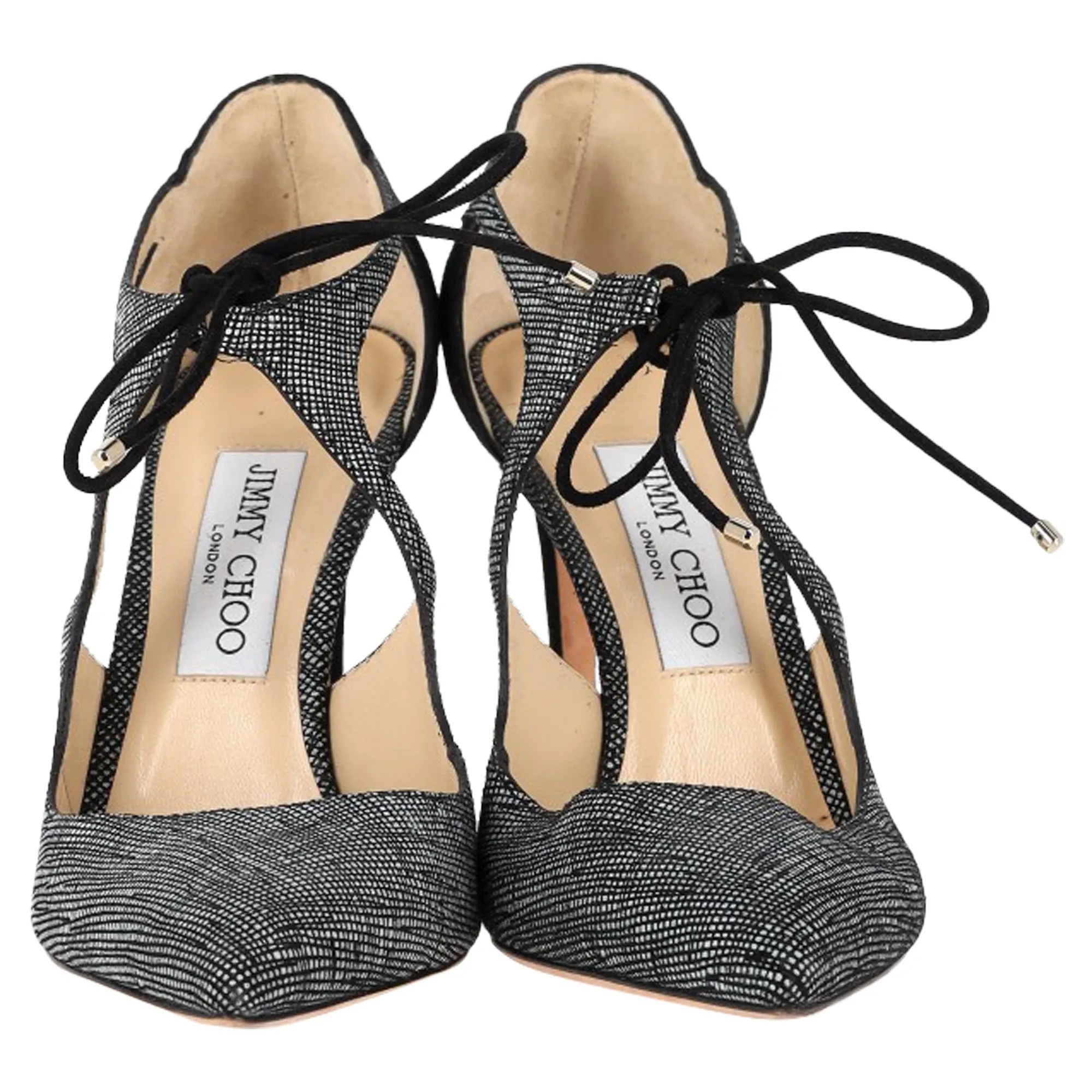 Jimmy Choo Vanessa Textured Pumps in Black Suede