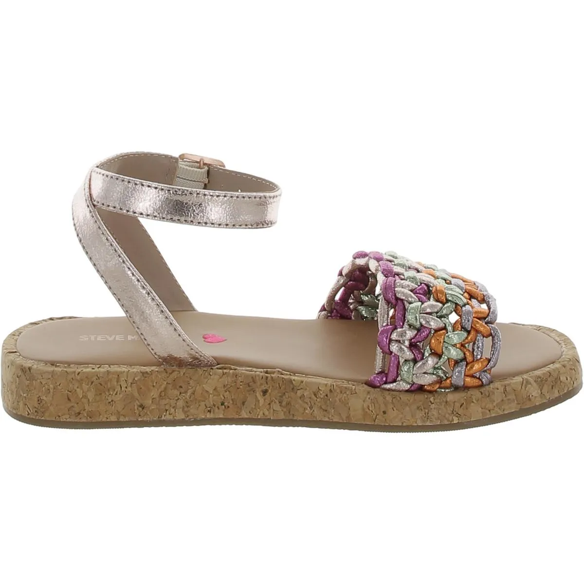 Jlayny Girls Cushioned Footbed Open Toe Ankle Strap