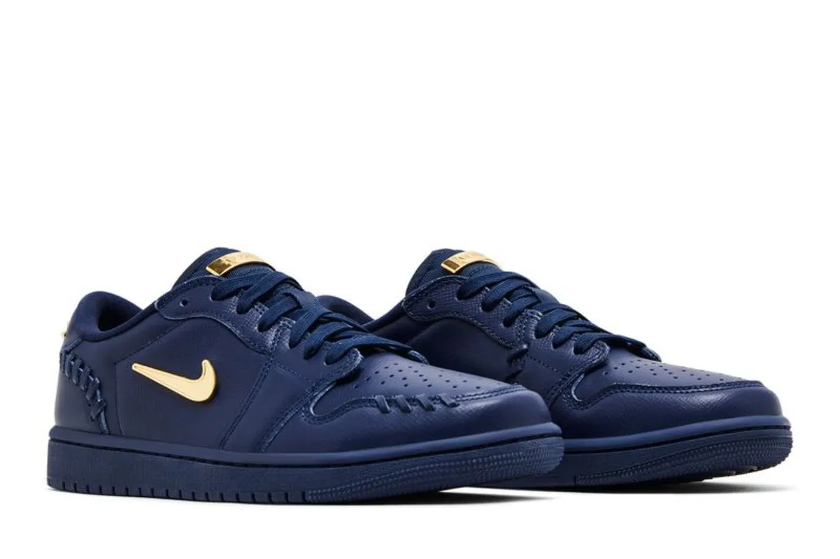 Jordan 1 Low Method of Make Midnight Navy Metallic Gold (Women's)