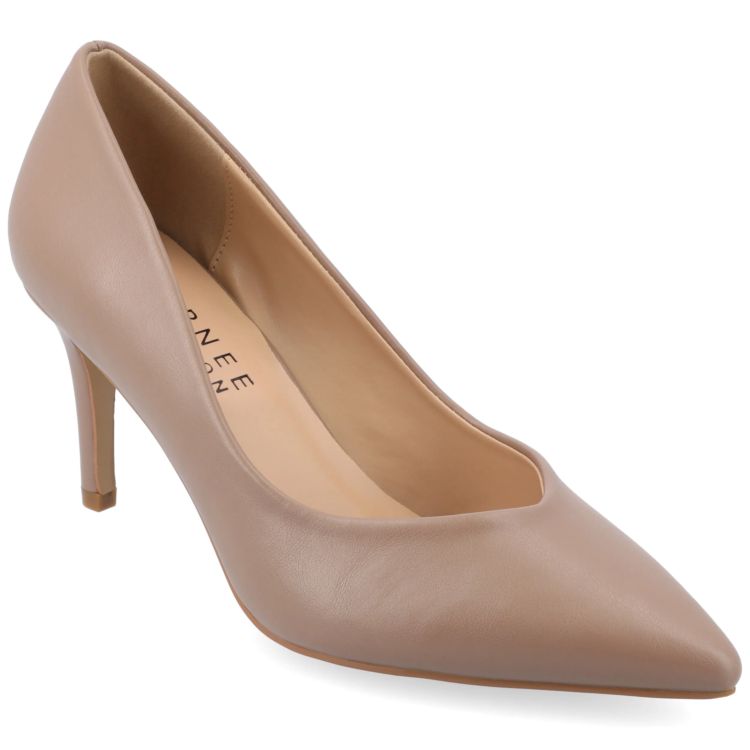 Journee Collection Women's Gabriella SuperNatural Shades Tru Comfort Foam Slip On Pointed Toe Pumps