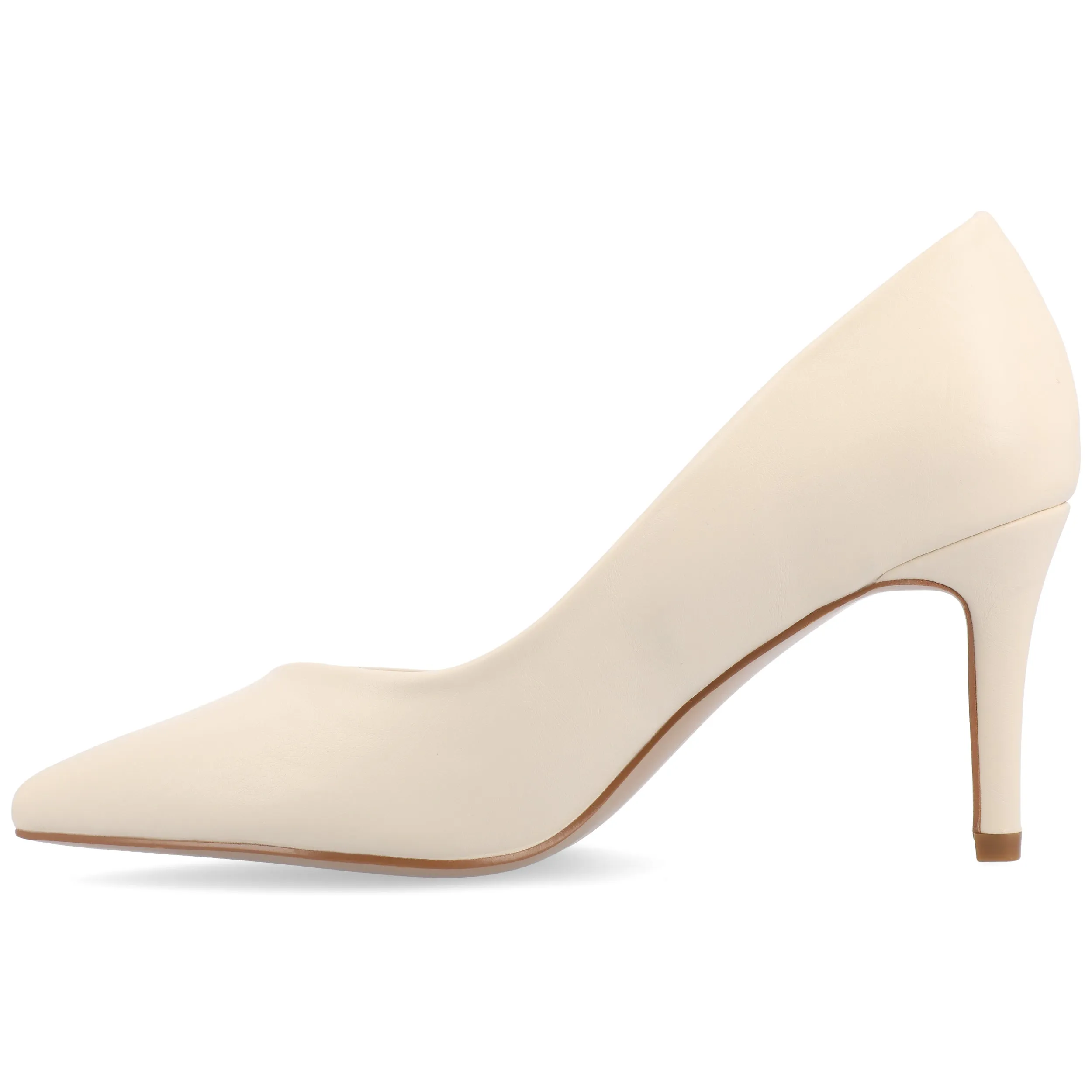 Journee Collection Women's Gabriella SuperNatural Shades Tru Comfort Foam Slip On Pointed Toe Pumps