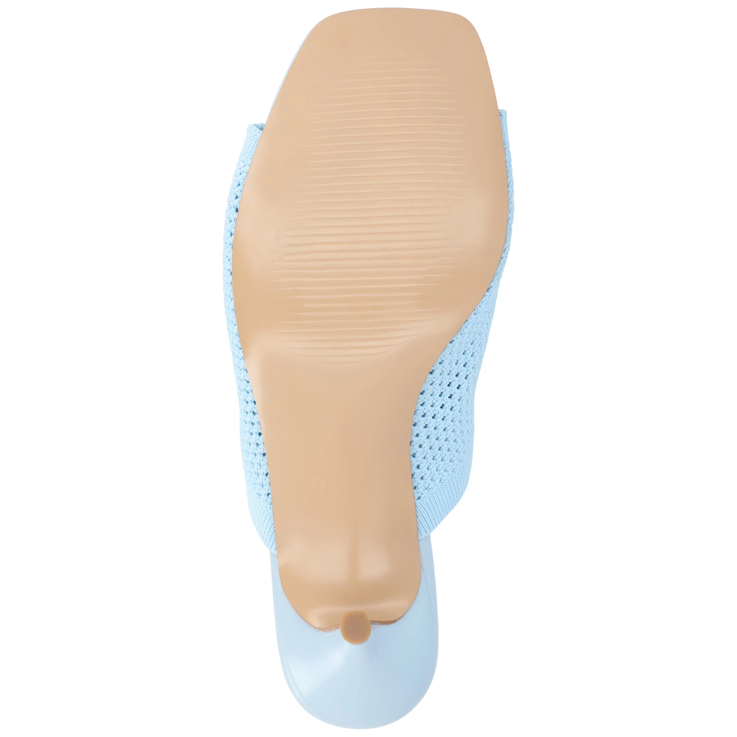 Journee Collection Womens Leighton Soft Knit Slip On Open Toe Pumps