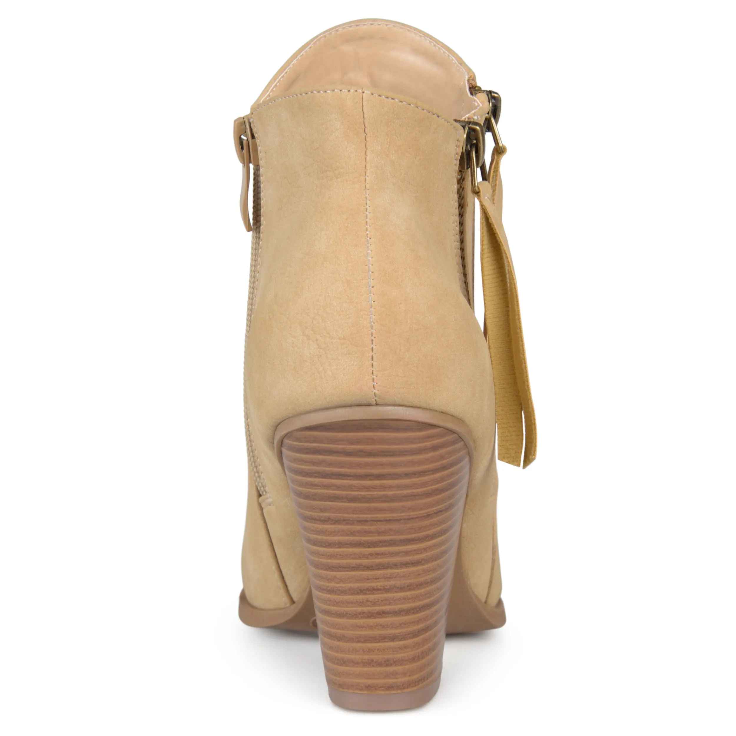 Journee Collection Womens Vally Inside Zip Stacked Heel Booties