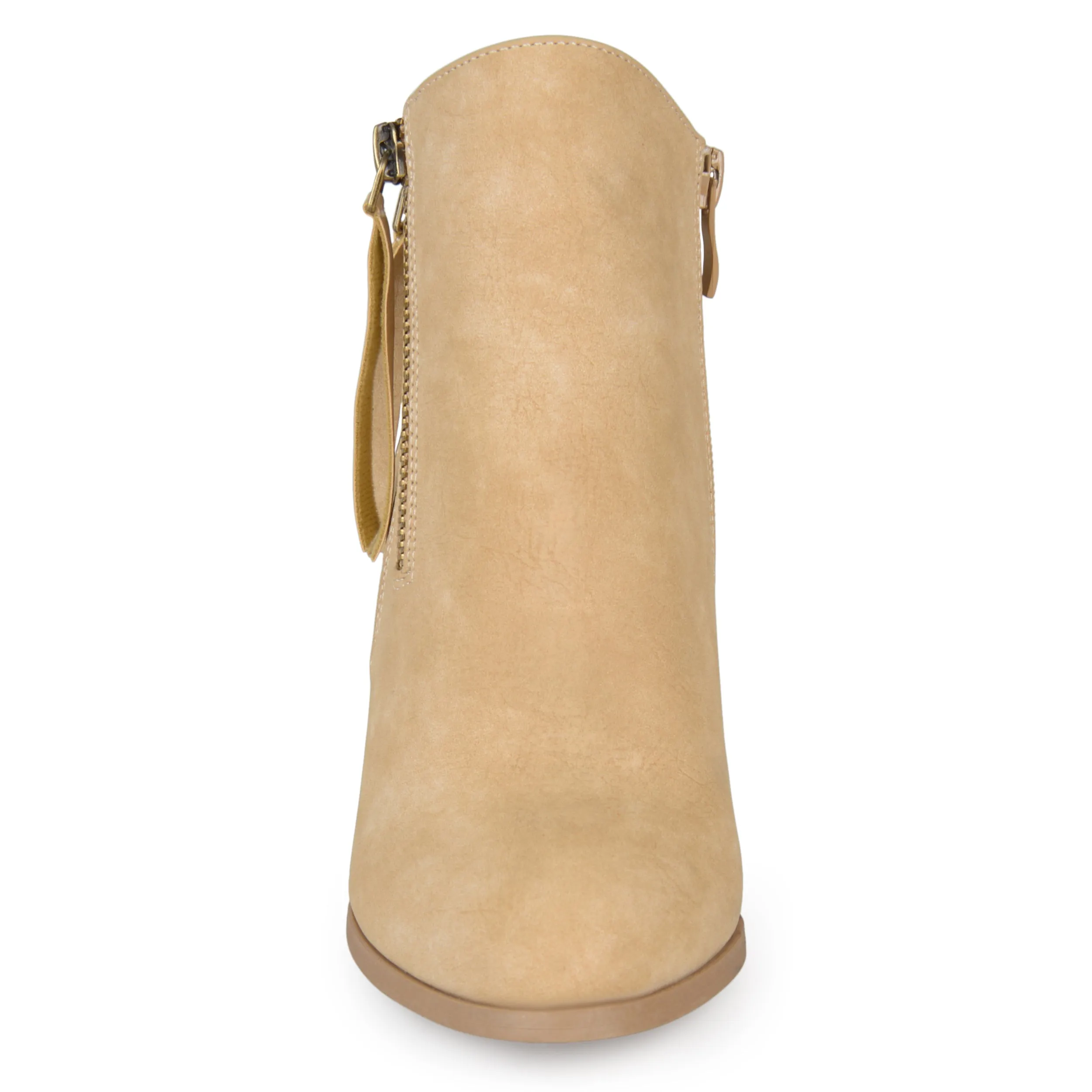 Journee Collection Womens Vally Inside Zip Stacked Heel Booties