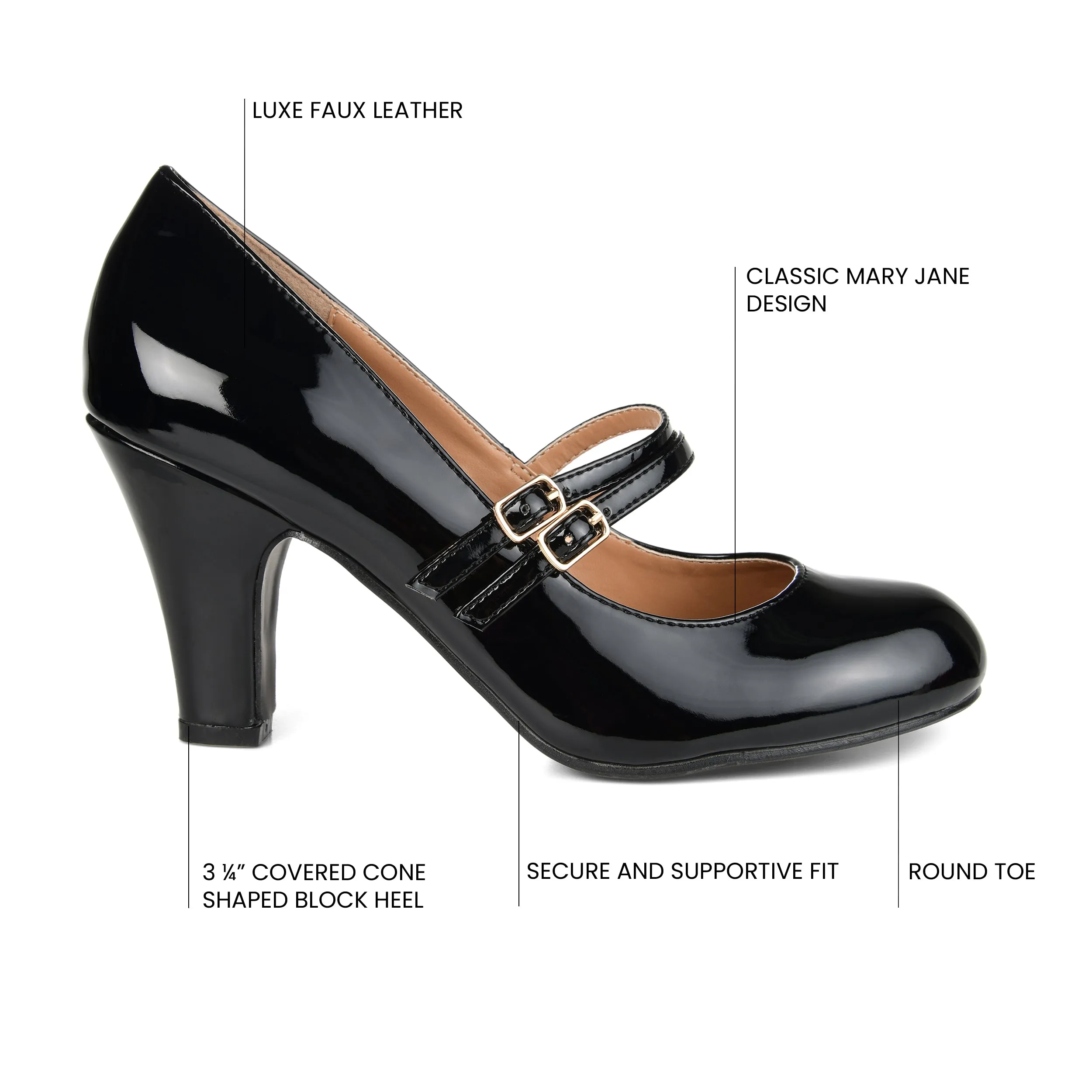 Journee Women's Medium and Wide Width Windy Pumps