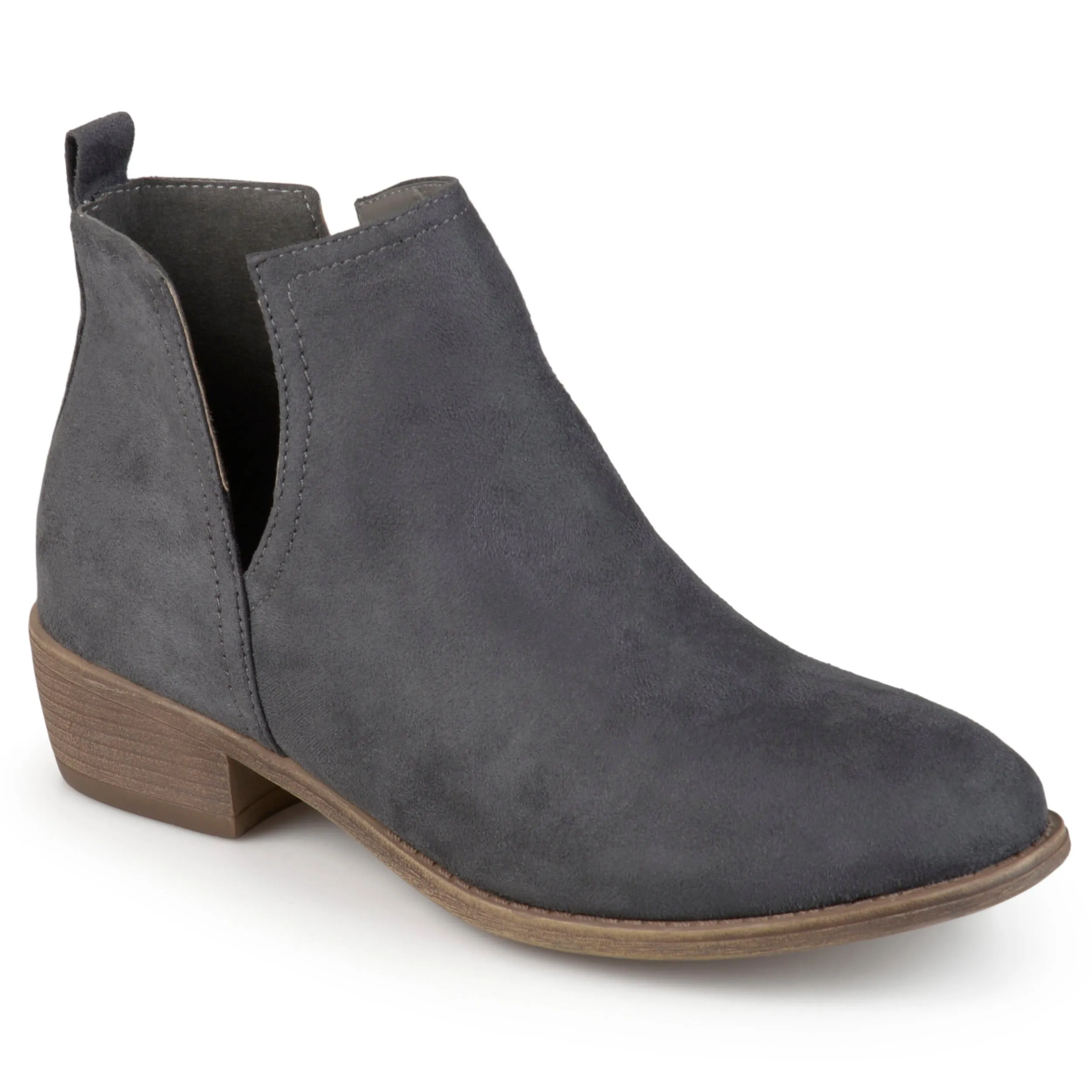 Journee Womens Rimi Pull On Stacked Heel Booties