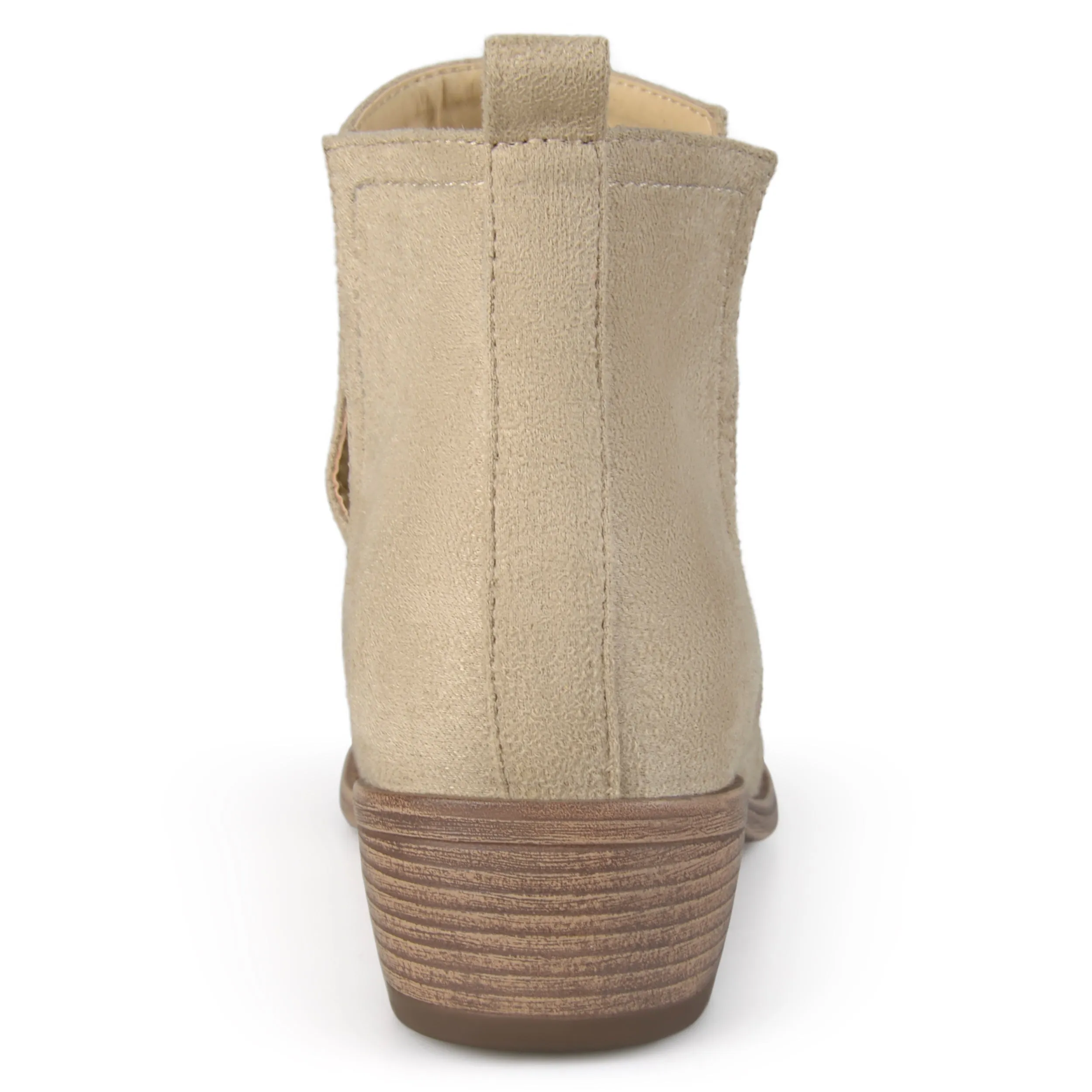 Journee Womens Rimi Pull On Stacked Heel Booties
