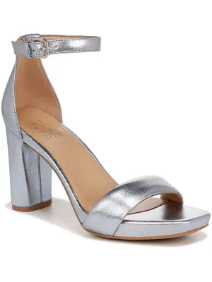 JOY  Womens Faux Suede Open Toe Pumps