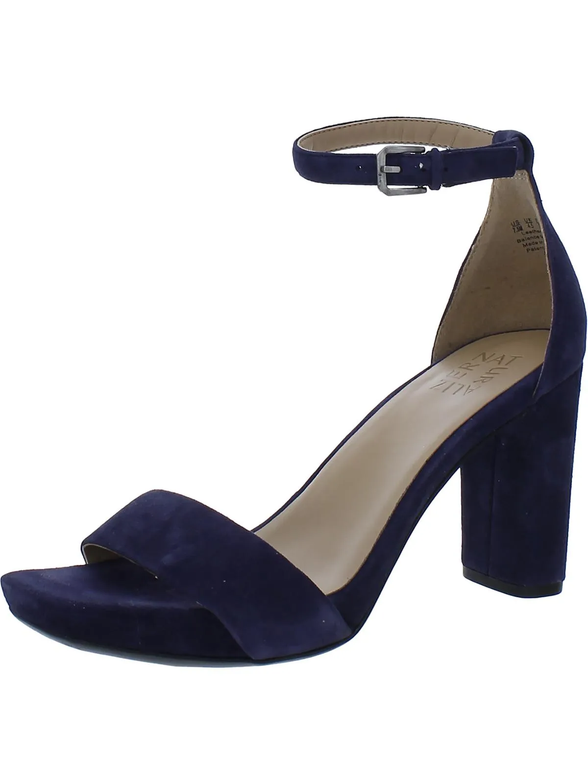 JOY  Womens Faux Suede Open Toe Pumps