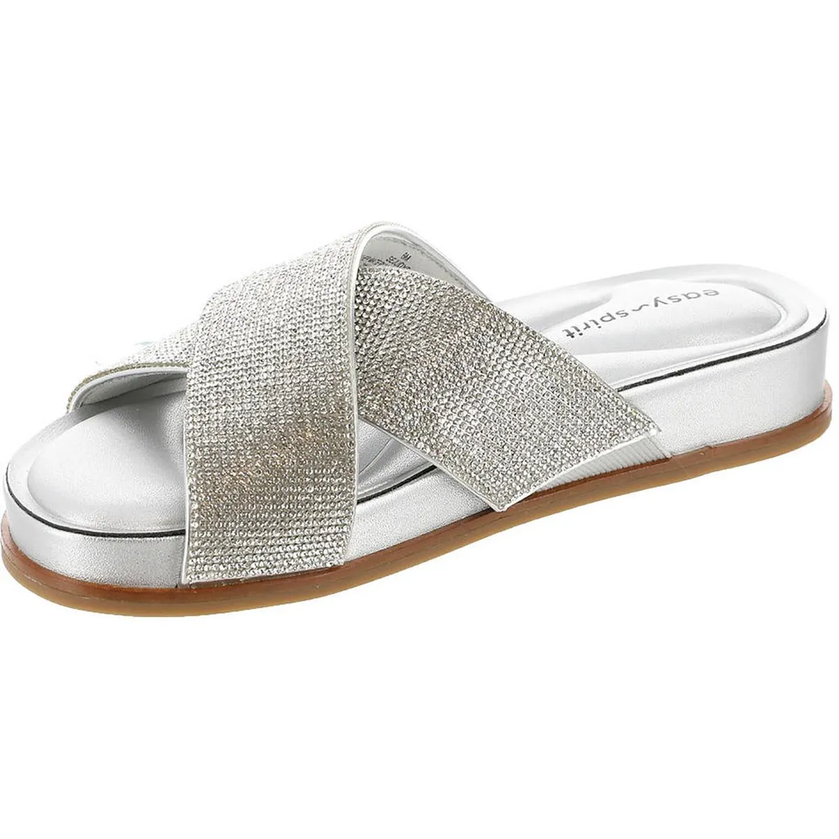 Judy 5 Womens Metallic Embellished Slide Sandals