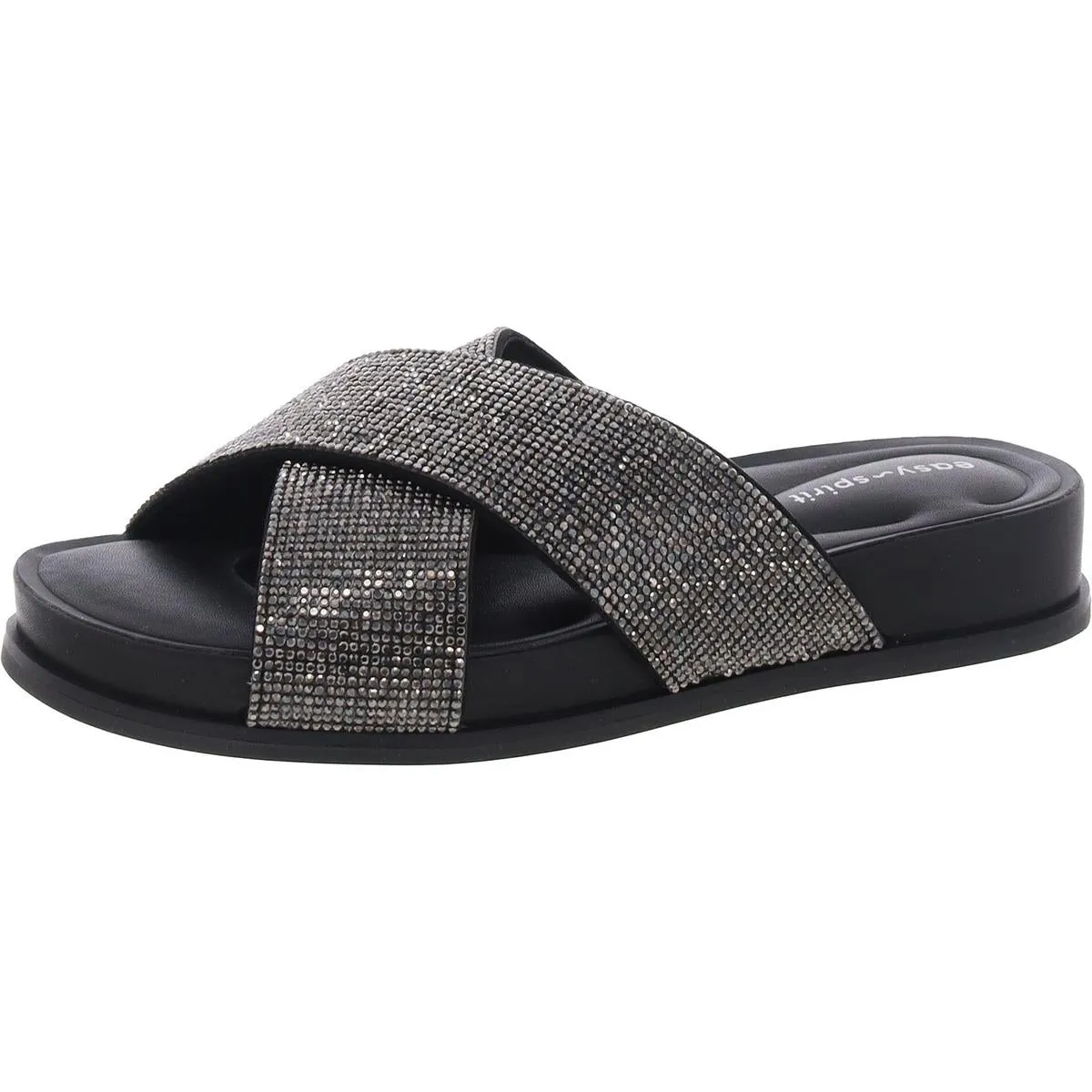 Judy 5 Womens Metallic Embellished Slide Sandals