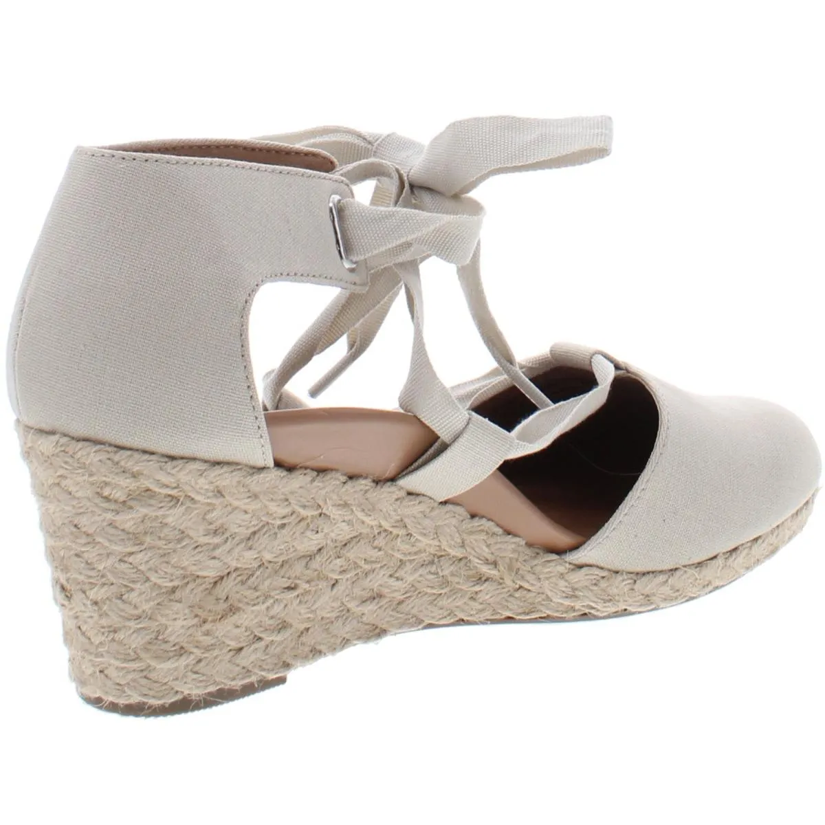 Kaitlyn Womens Canvas Platform Wedge Heels