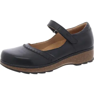 Kalece Womens Adjustable Leather Mary Jane Heels