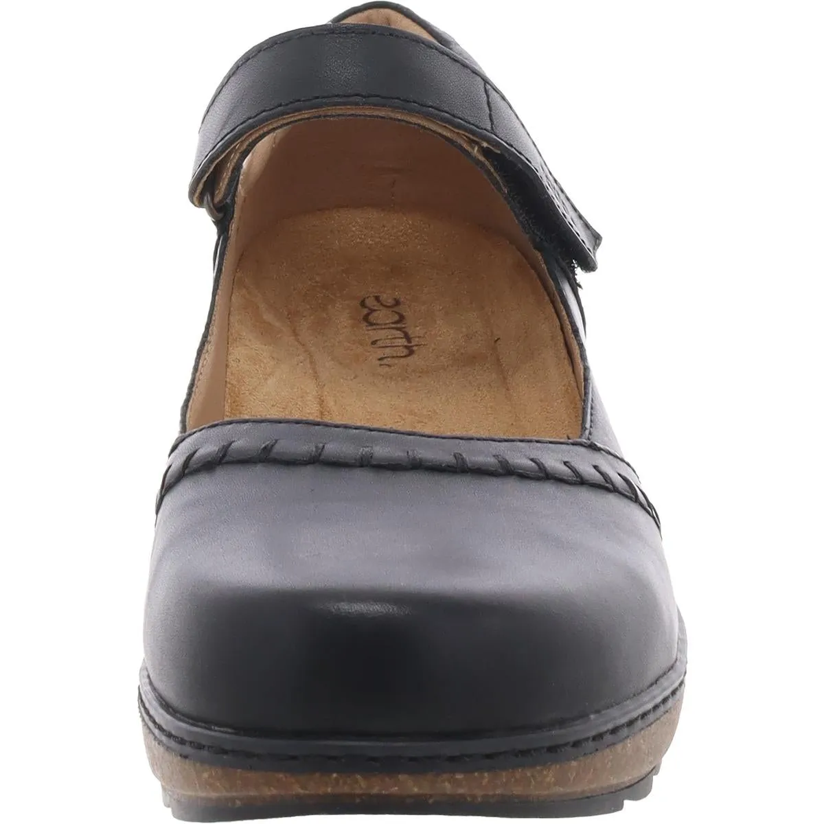 Kalece Womens Adjustable Leather Mary Jane Heels