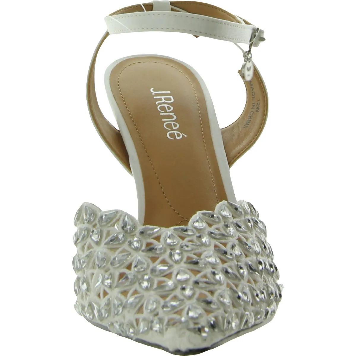 Kamilo Womens Satin Embellished Pointed Toe Heels