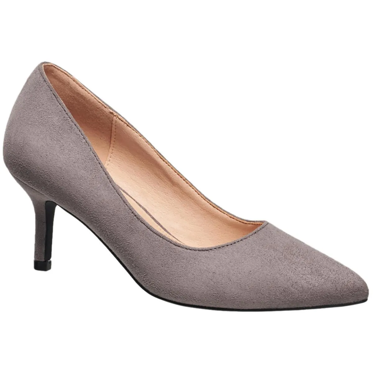 Kate Womens Vegan Leather Slip On Pumps