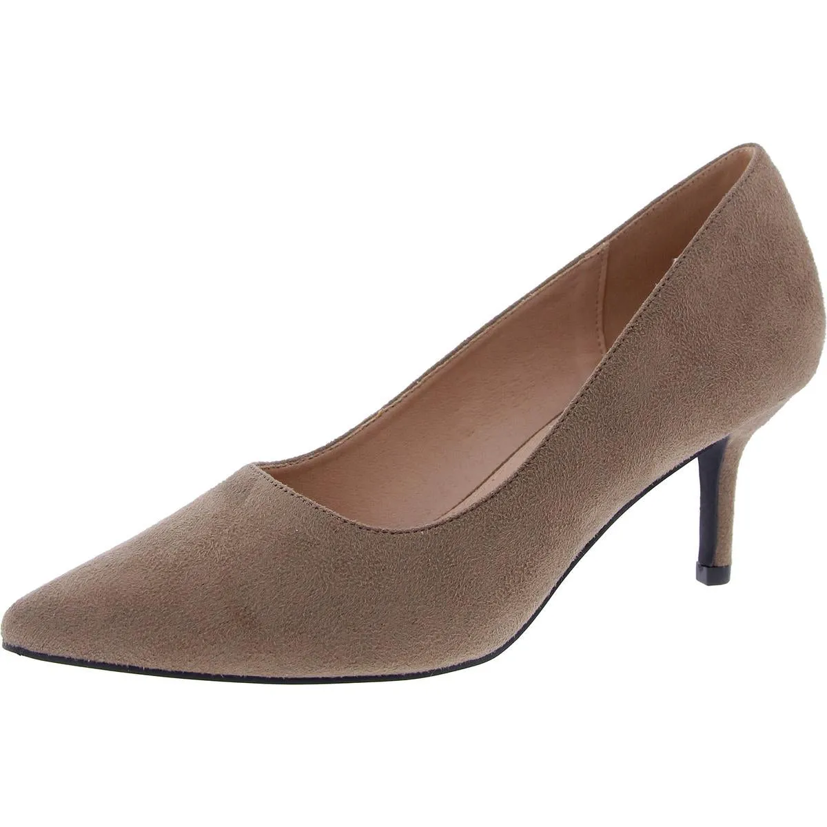 Kate Womens Vegan Leather Slip On Pumps