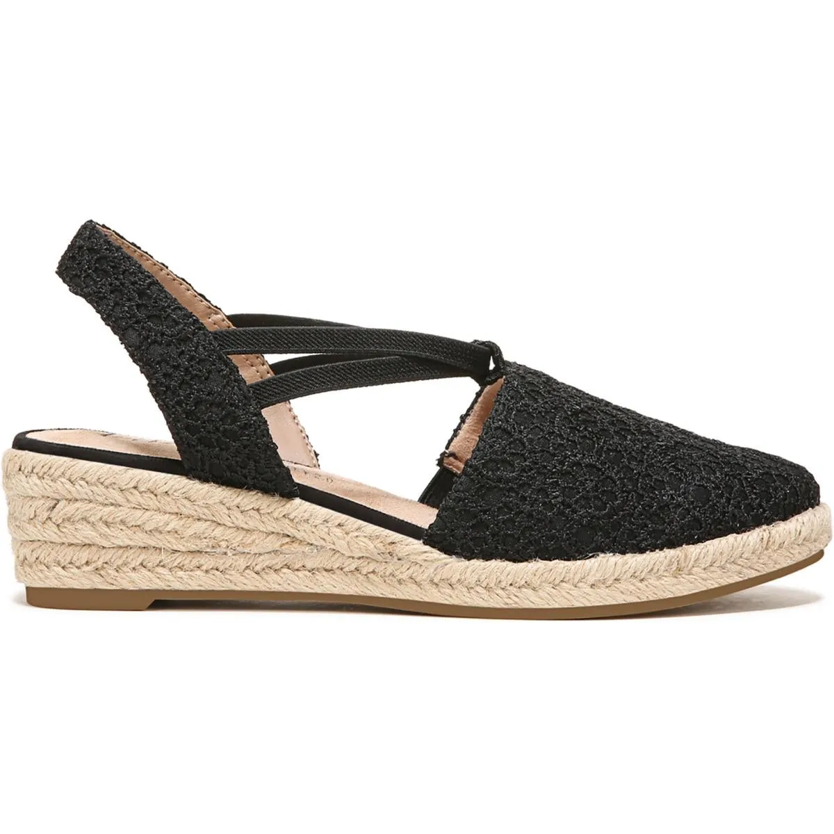 Katrina 2 Womens Textured Round Toe Wedge Heels