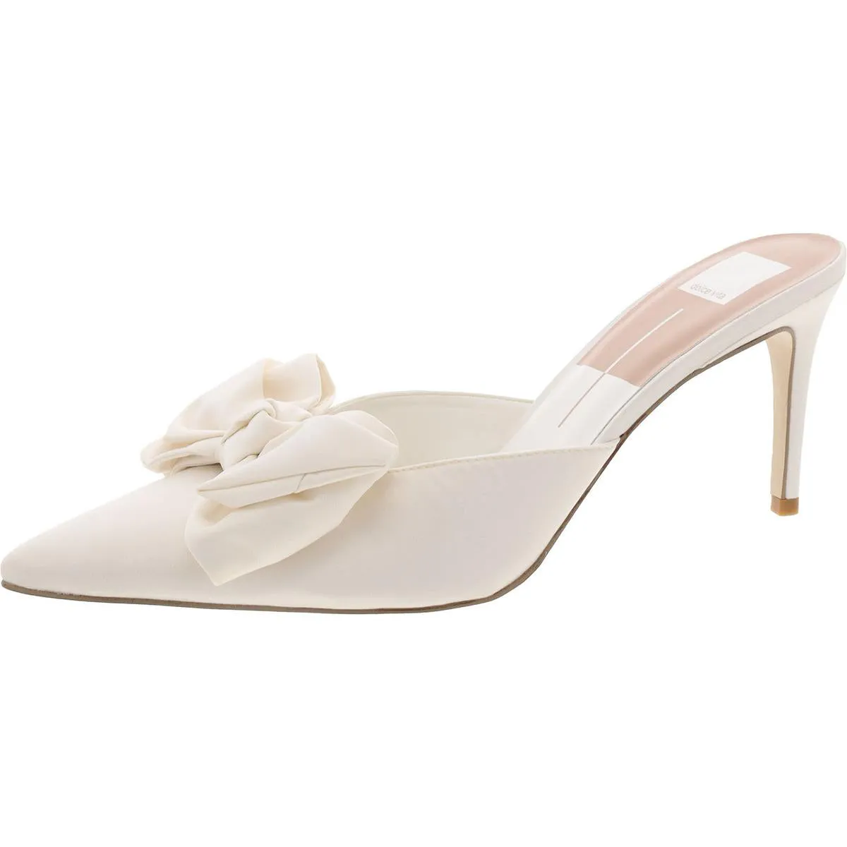 Kayli Womens Satin Pointed Toe Mules