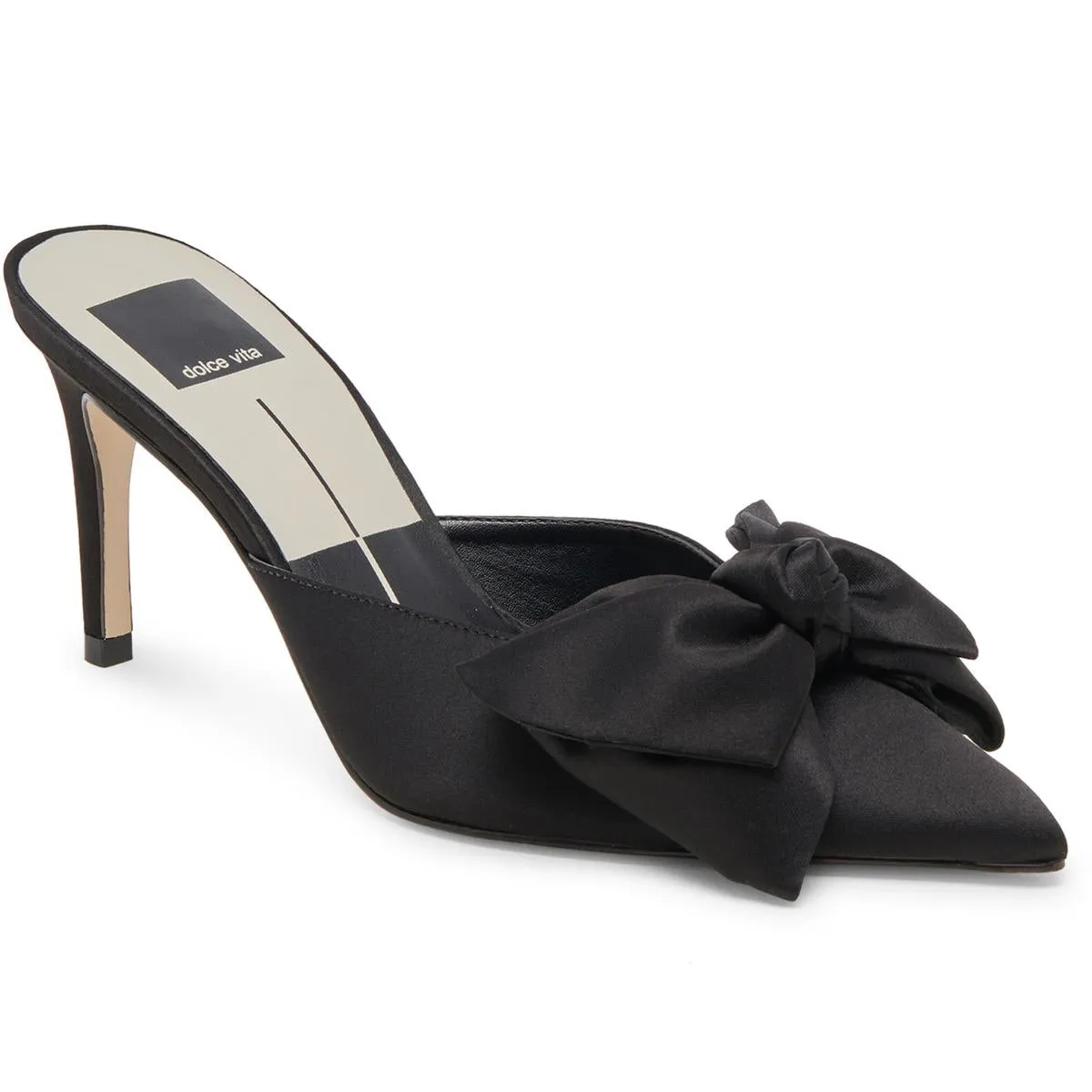 Kayli Womens Satin Pointed Toe Mules