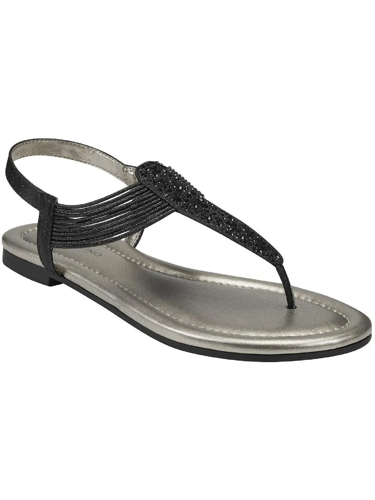 Kayte Womens Glitter Jeweled Thong Sandals
