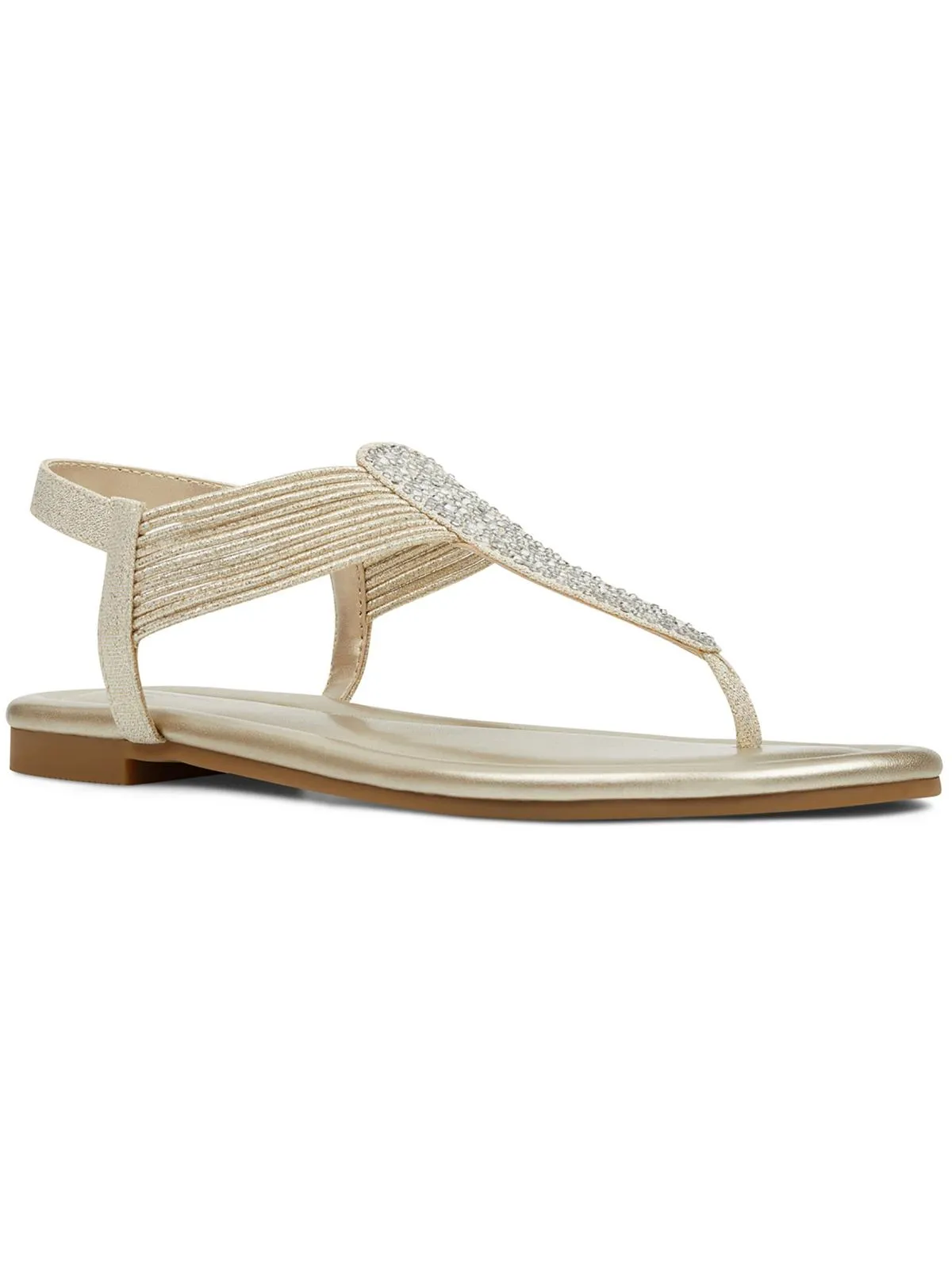 Kayte Womens Glitter Jeweled Thong Sandals