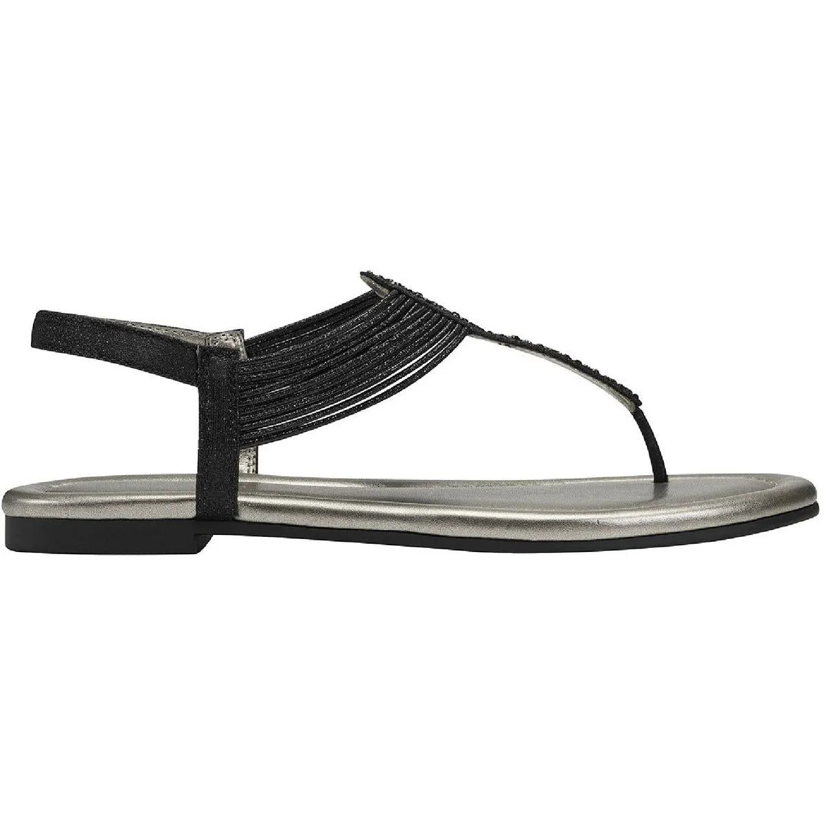 Kayte Womens Glitter Jeweled Thong Sandals