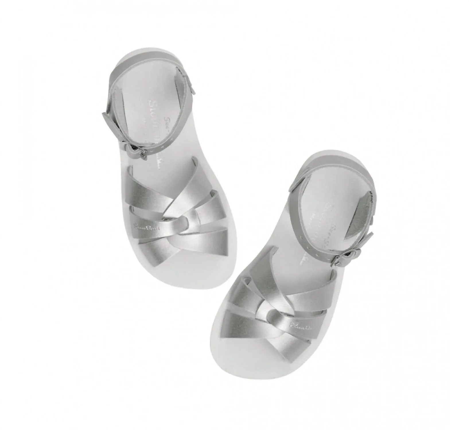 Kid's Swimmer Salt Water Sandals In Silver