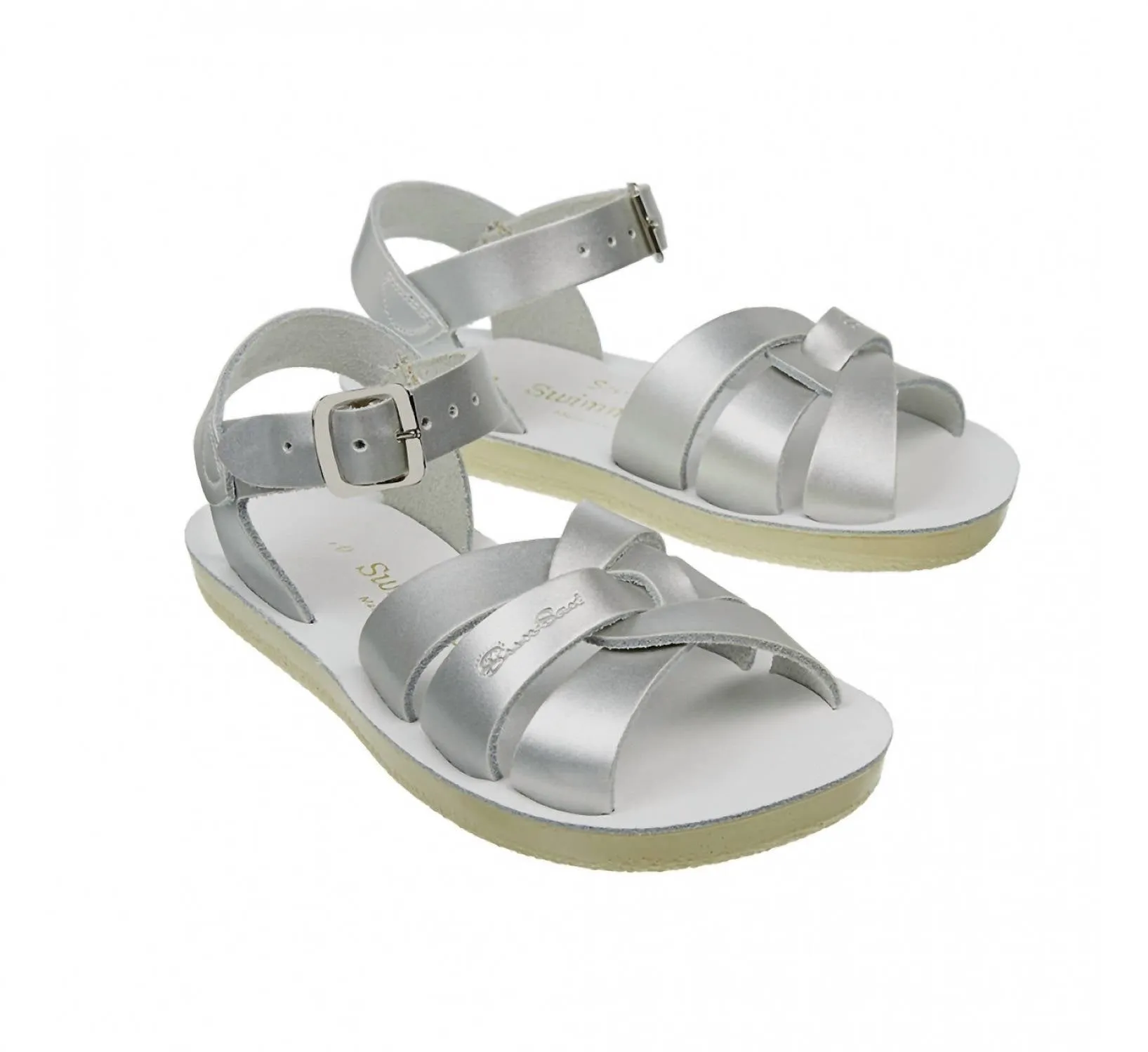 Kid's Swimmer Salt Water Sandals In Silver