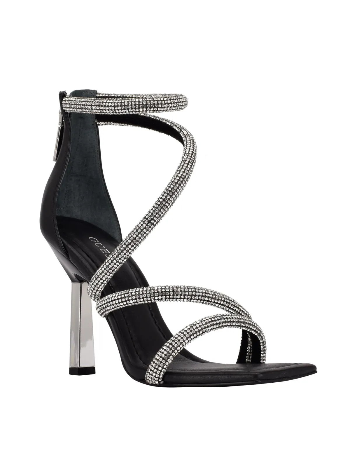 Lalali Womens Embellished Square Toe Strappy Sandals