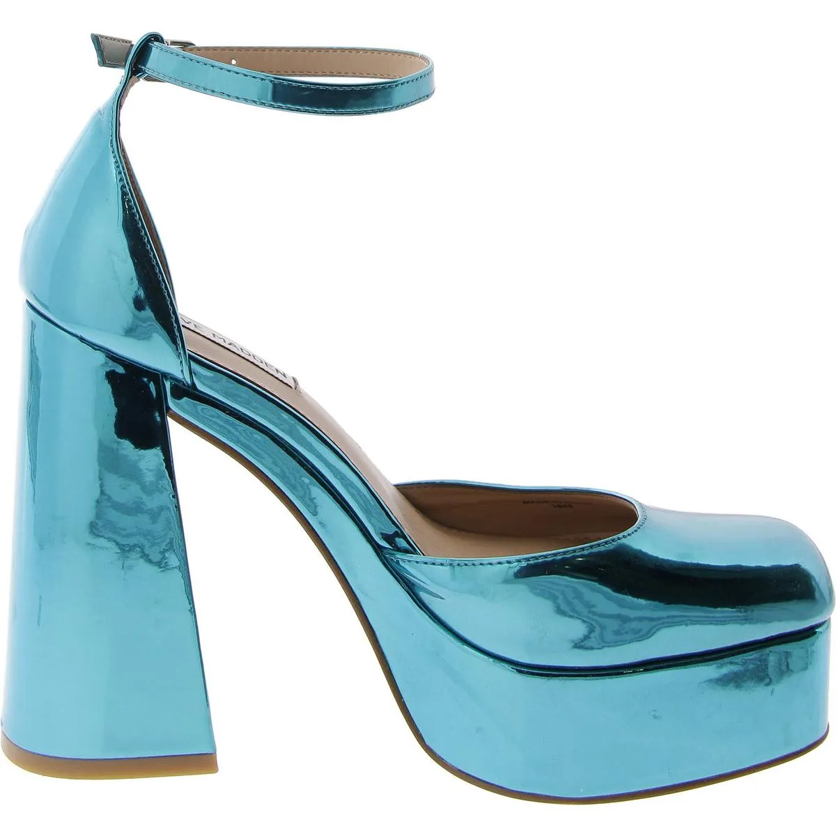 Later Womens Faux Leather Ankle Strap Platform Heels
