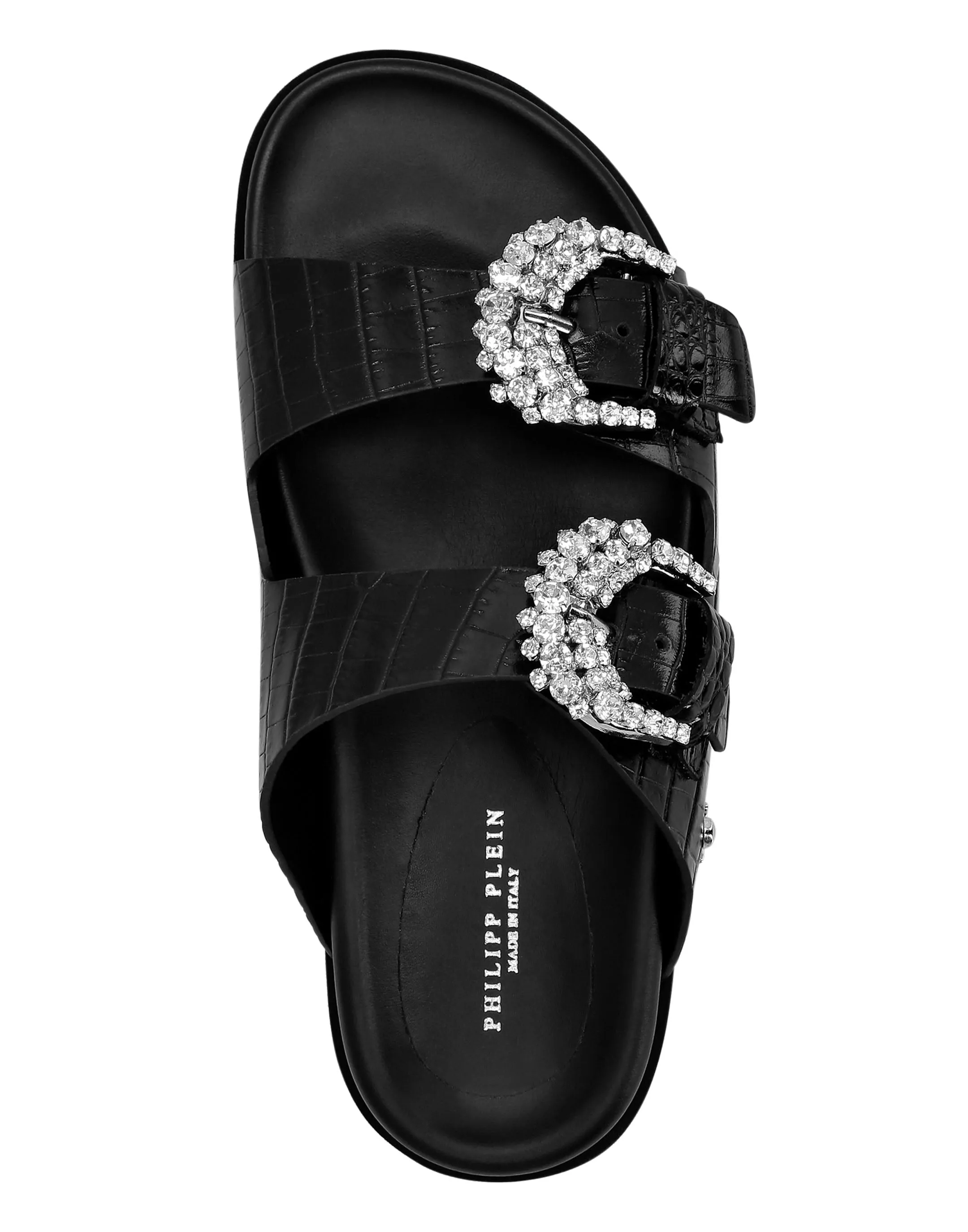 Leather Sandals Cocco Print Skull