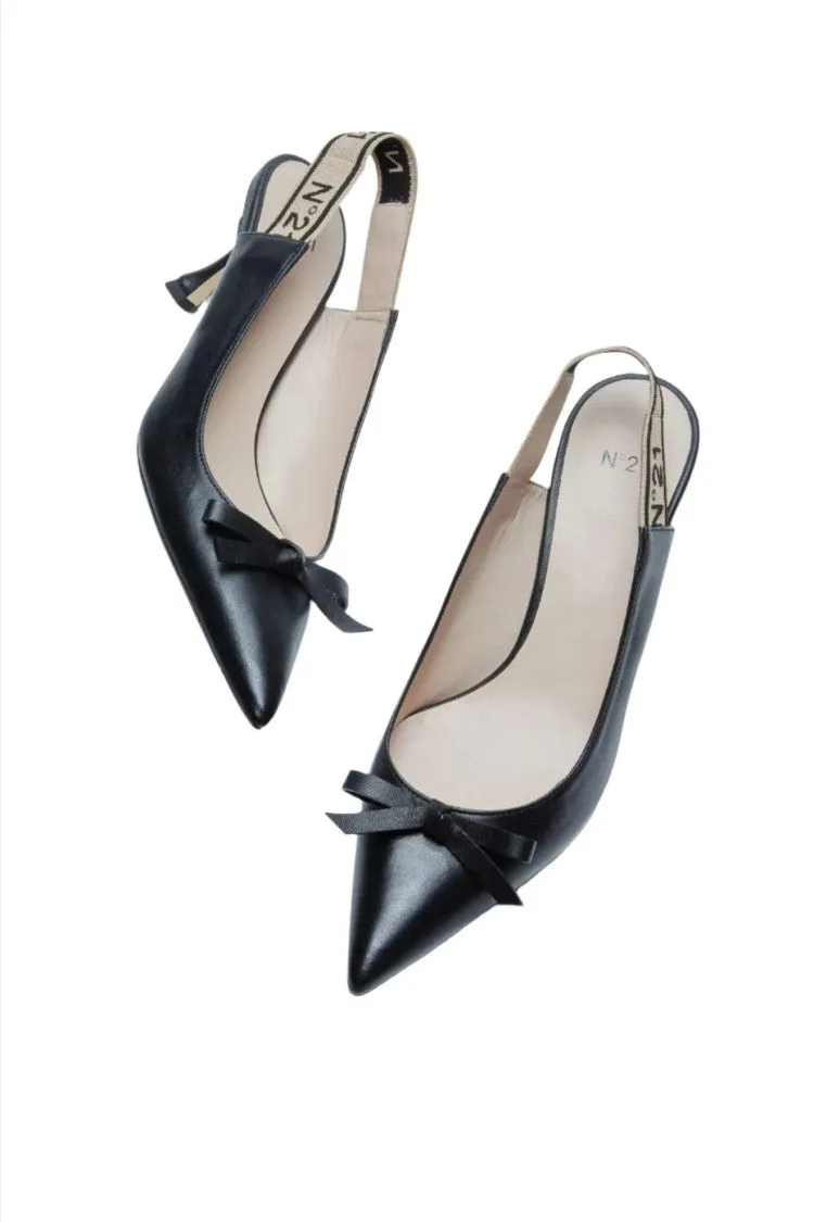 Leather Slingback Pumps