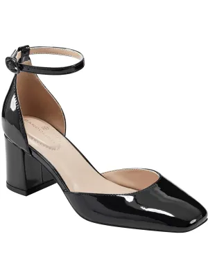 Lets Add Womens Patent Ankle Strap Pumps