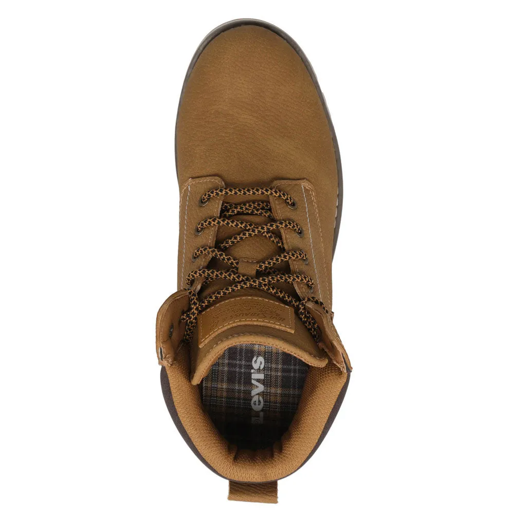 Levi's Mens Charles Vegan Leather Lace Up Rugged Casual Boot