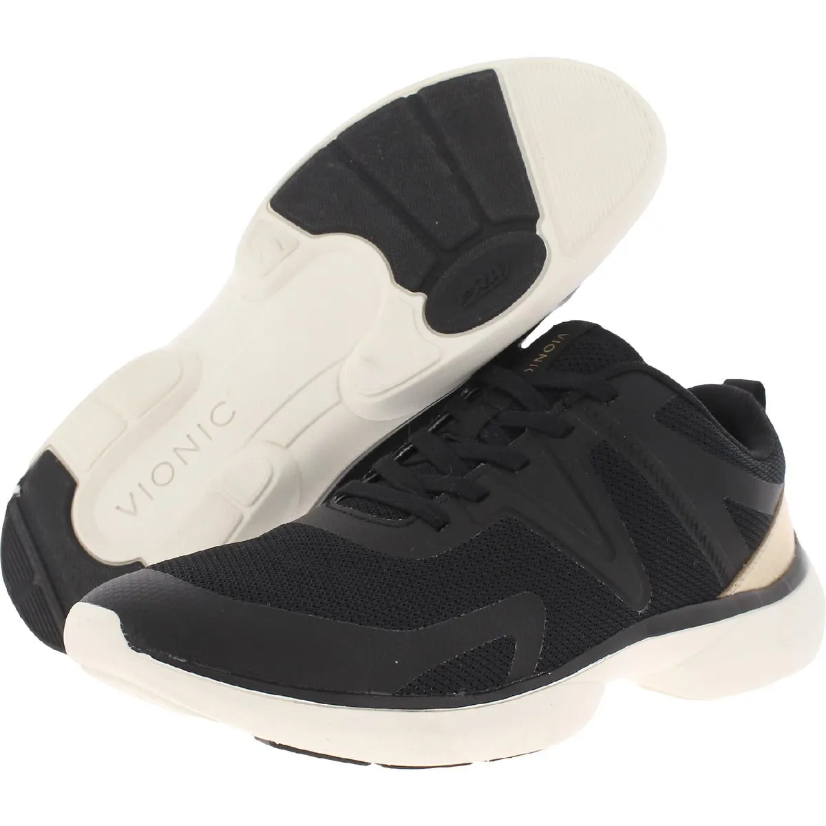 Leyo Womens Mixed Media Lace Up Casual and Fashion Sneakers