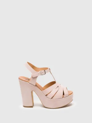 LightPink Buckle Sandals