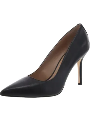Lindella Womens Leather Slip On Pointed Toe Heels
