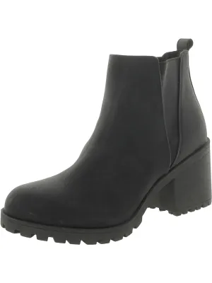 Lita Womens Faux Leather Ankle Chelsea Boots