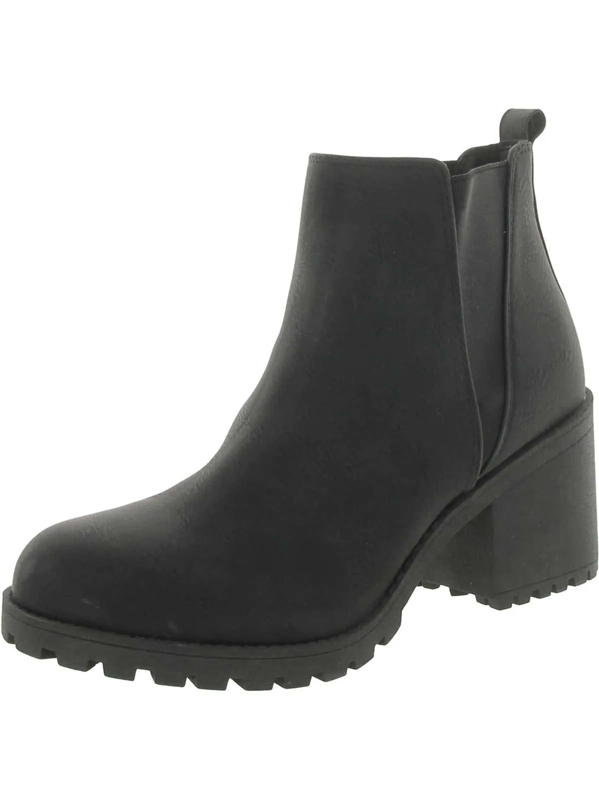 Lita Womens Faux Leather Ankle Chelsea Boots