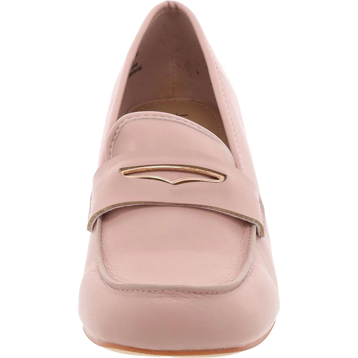Liyla Womens Comfort Insole Block Heel Loafer Heels