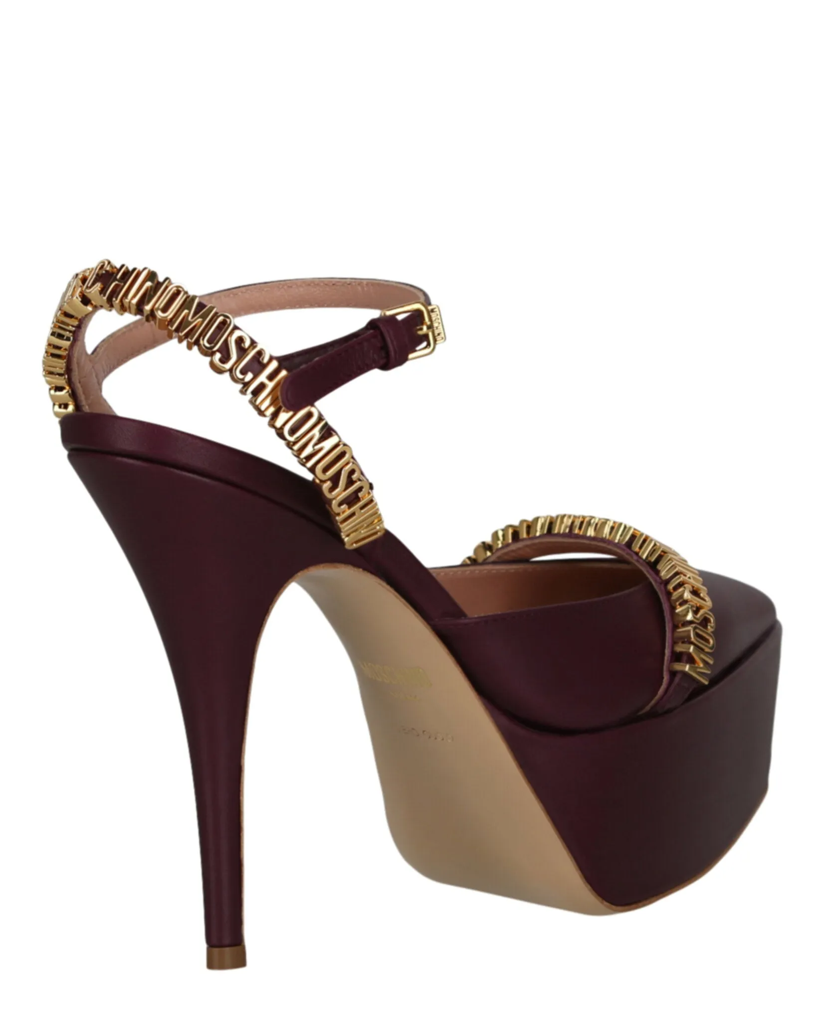 Logo Lettering Ankle Strap Pumps