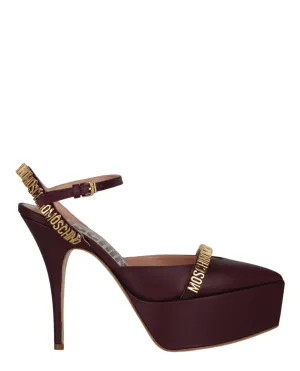 Logo Lettering Ankle Strap Pumps