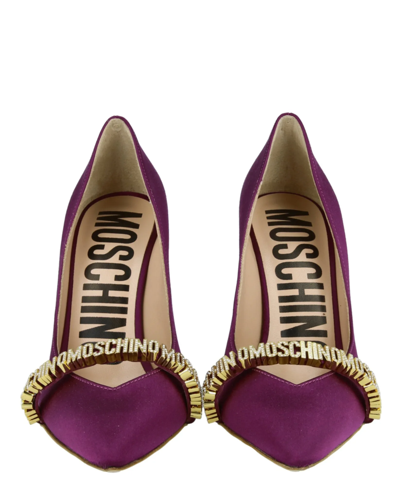 Logo Lettering Satin Pumps