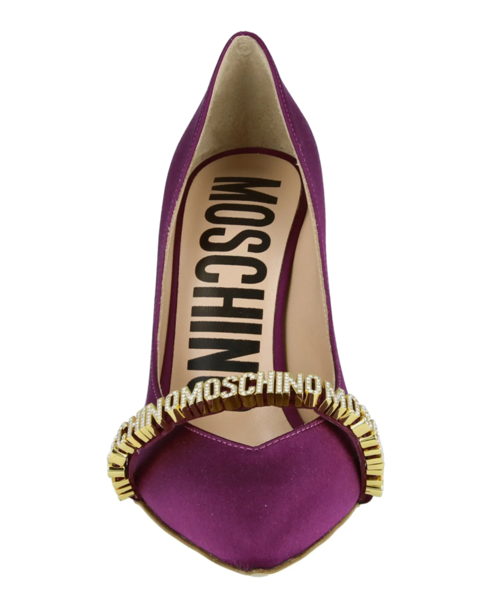 Logo Lettering Satin Pumps