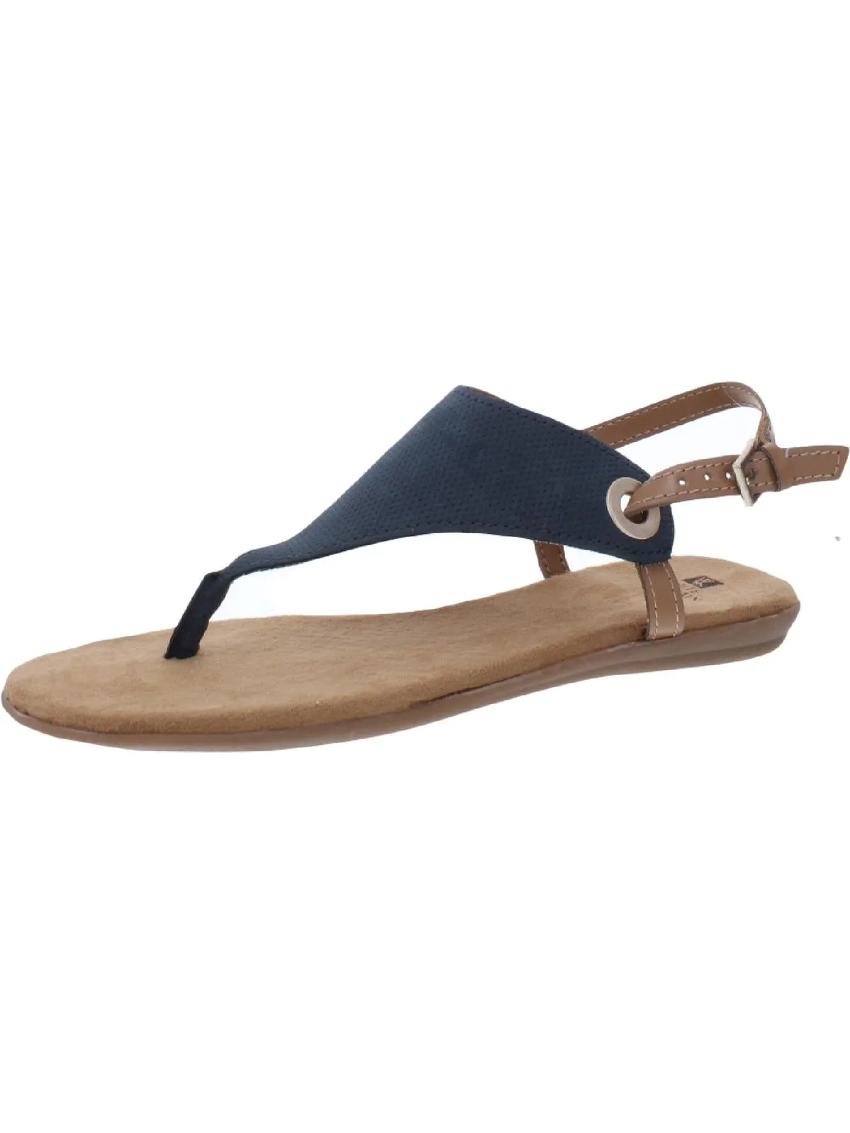 London Womens Buckle Thong Flat Sandals