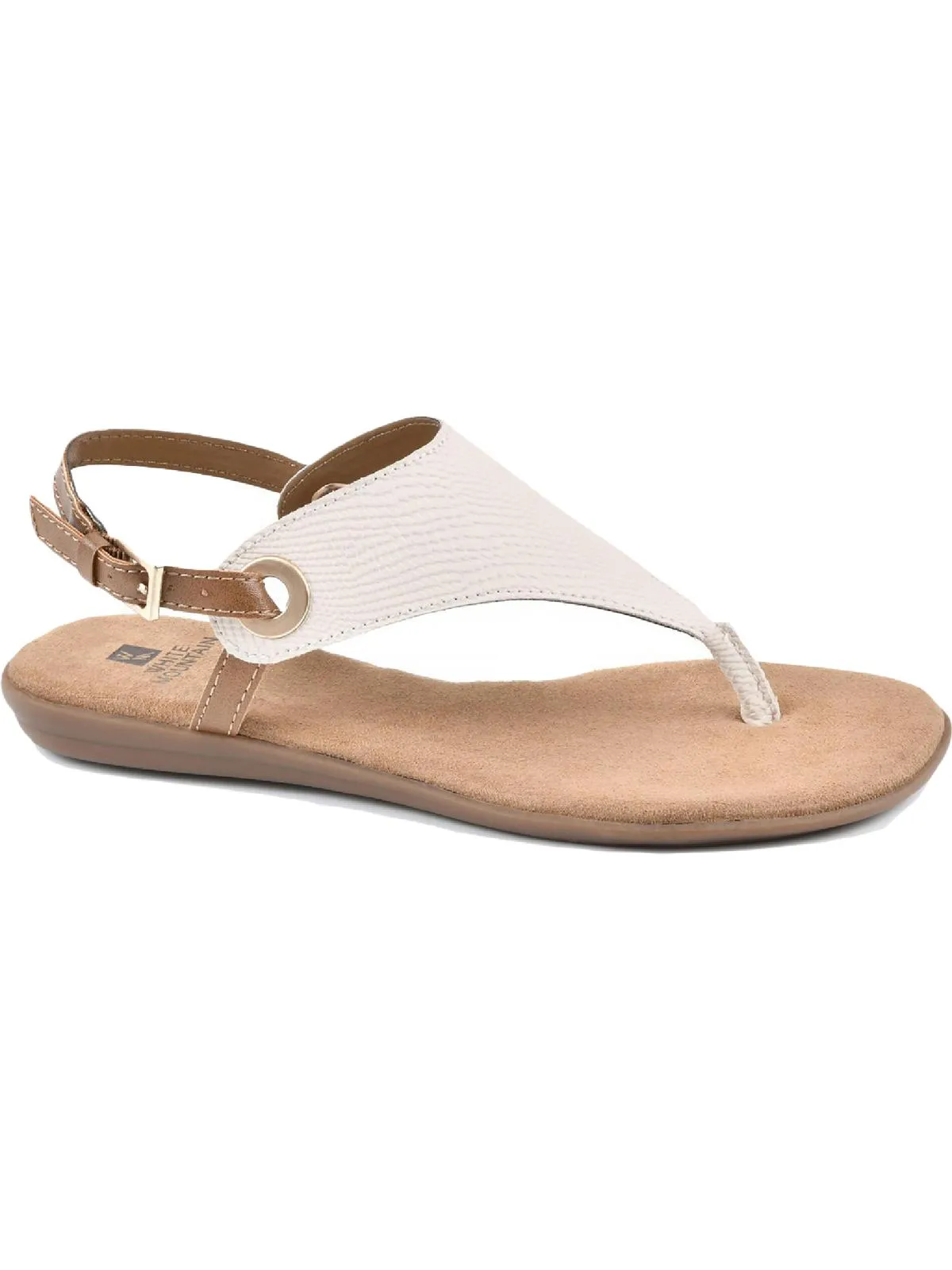 London Womens Buckle Thong Flat Sandals