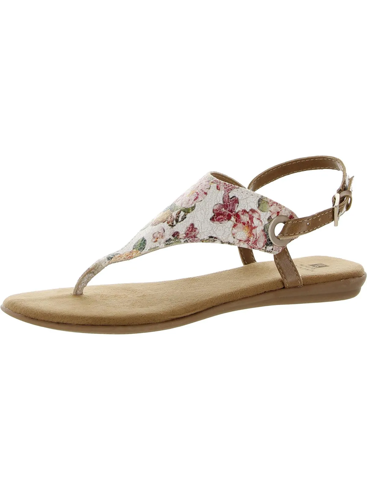 London Womens Buckle Thong Flat Sandals